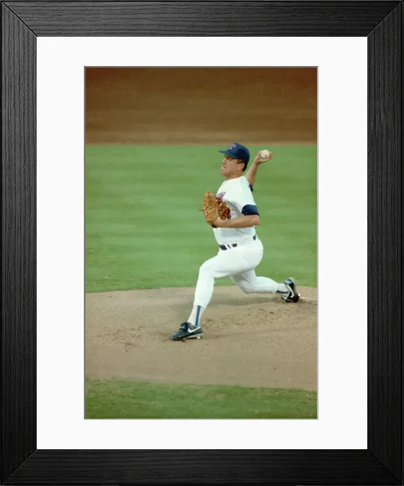 Framed Print : Portrait of Nolan Ryan Pitching for Seattle Framed Print : Portrait of Nolan Ryan Pitching for Seattle