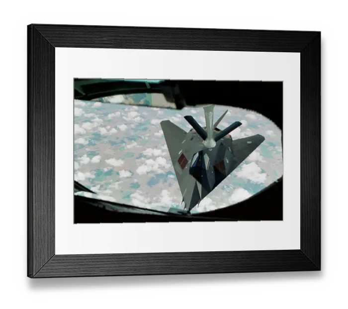 Framed Print : Stealth Bomber Refueling Over Kansas Framed Print : Stealth Bomber Refueling Over Kansas
