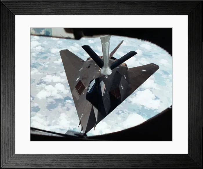 Framed Print : Stealth Fighter During Mid-Air Refueling Framed Print : Stealth Fighter During Mid-Air Refueling