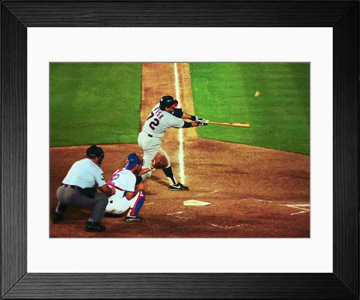 Framed Print : Calrton Fisk Hitting a Home Run Framed Print : Calrton Fisk Hitting a Home Run