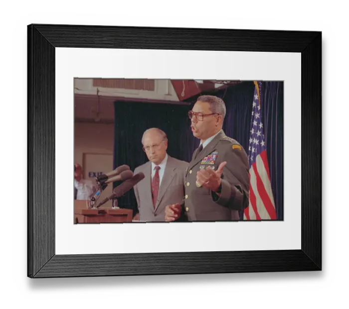 Framed Print : Colonel Powell with Dick Cheney Framed Print : Colonel Powell with Dick Cheney