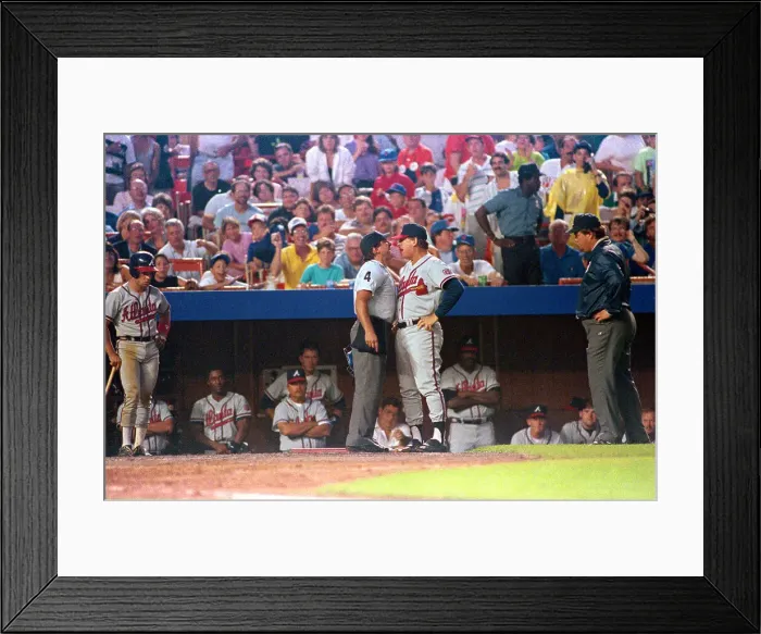 Framed Print : Baseball Argument Between Mark Hirschbeck and Bobby Cox