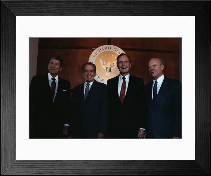 Framed Print : Presidents Reagan, Nixon, Bush, and Ford Framed Print : Presidents Reagan, Nixon, Bush, and Ford