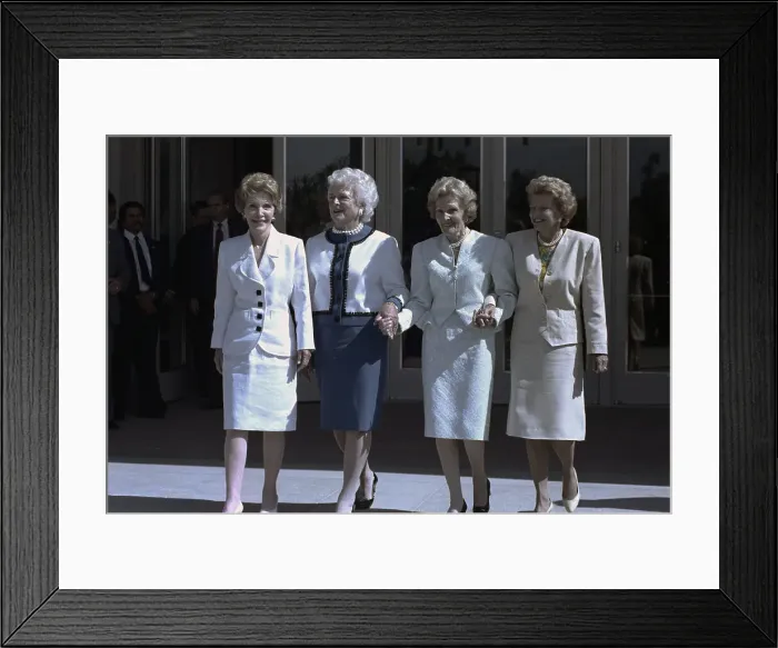 Framed Print : First Ladies Holding Hands Framed Print : First Ladies Holding Hands