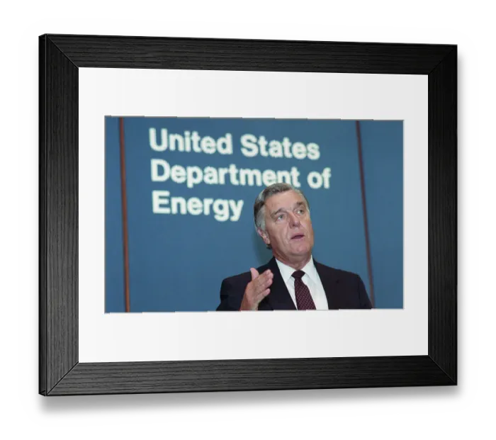 Framed Print : James Watkins Speaks, Gestures