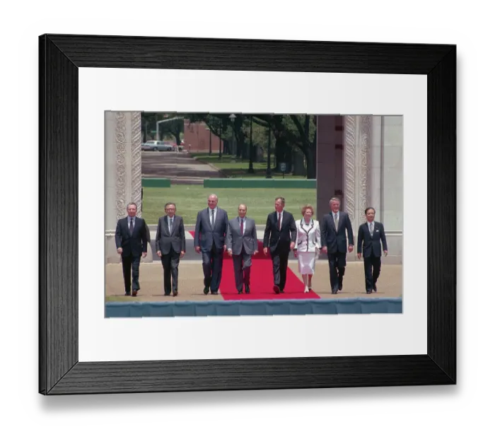 Framed Print : People Attending Opening of Economic Summit