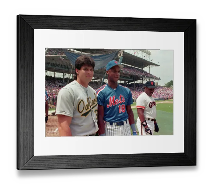 Framed Print : Jose Canseco and Darryl Strawberry Conversing Framed Print : Jose Canseco and Darryl Strawberry Conversing