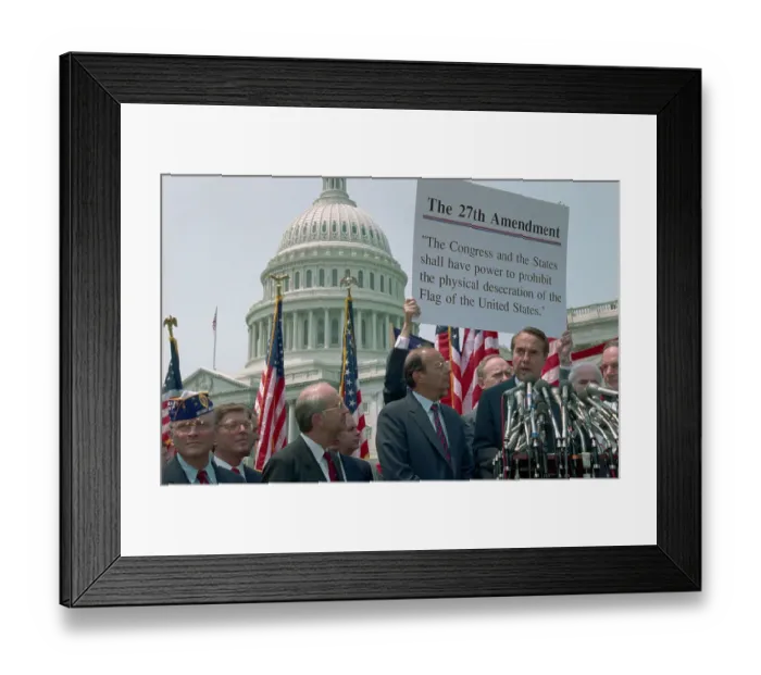 Framed Print : Robert Dole Speaking at Rally
