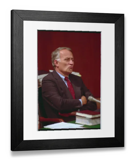 Framed Print : Dave Durenberger Listening to Proceedings Framed Print : Dave Durenberger Listening to Proceedings