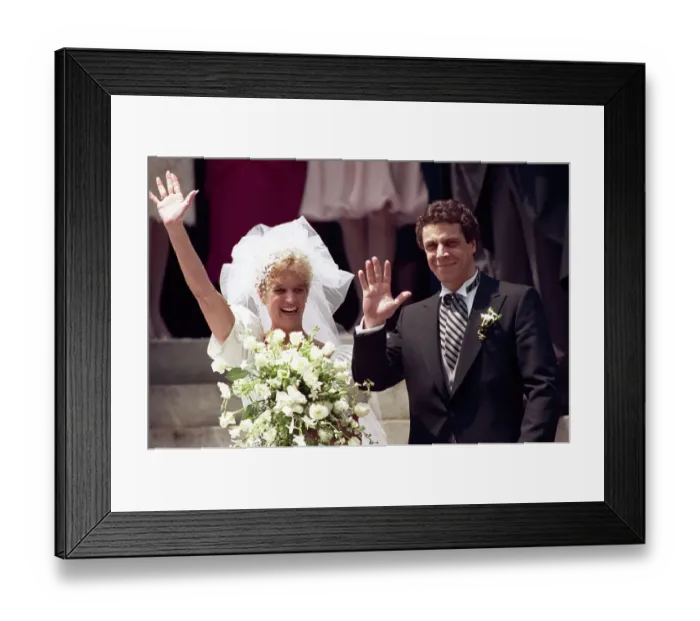 Framed Print : Kerry Kennedy and Andrew Cuomo Waving Framed Print : Kerry Kennedy and Andrew Cuomo Waving