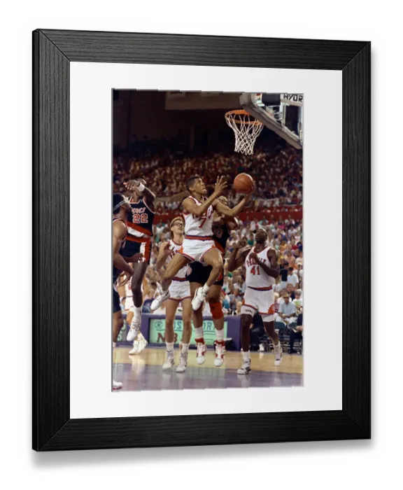 Framed Print : Kevin Johnson Shooting Basketball Framed Print : Kevin Johnson Shooting Basketball
