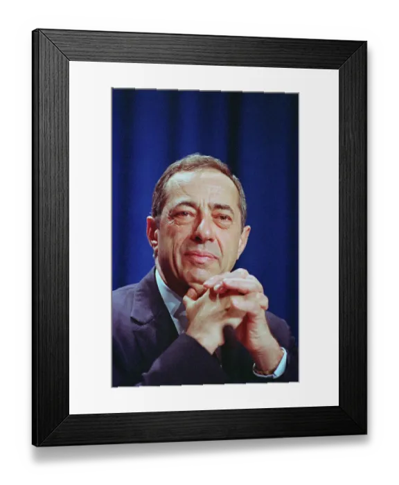 Framed Print : Portrait of Mario Cuomo Framed Print : Portrait of Mario Cuomo