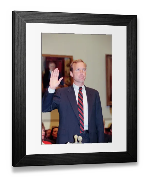 Framed Print : Neil Bush Being Sworn in Before Committee Framed Print : Neil Bush Being Sworn in Before Committee