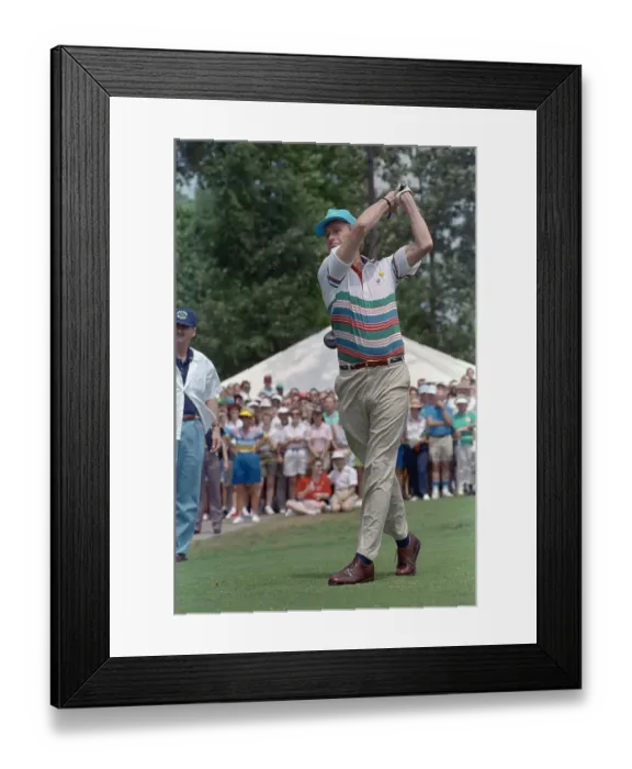 Framed Print : George Bush Swinging Golf Club Framed Print : George Bush Swinging Golf Club