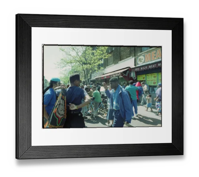 Framed Print : Demonstrators Outside Store Framed Print : Demonstrators Outside Store