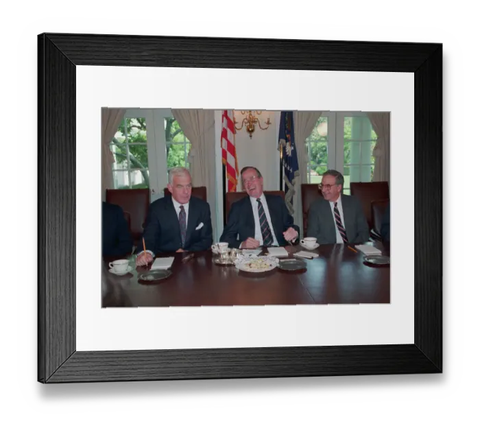 Framed Print : President George Bush Laughing with Congressmen Framed Print : President George Bush Laughing with Congressmen