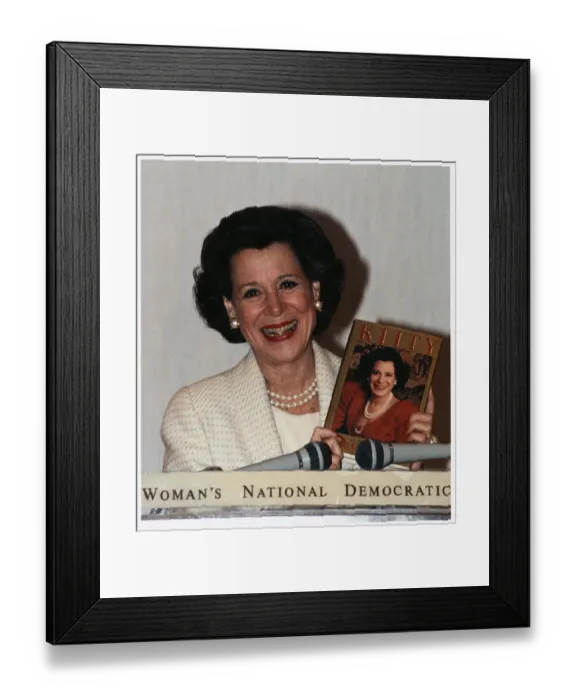 Framed Print : Kitty Carlisle Holding New Book Framed Print : Kitty Carlisle Holding New Book