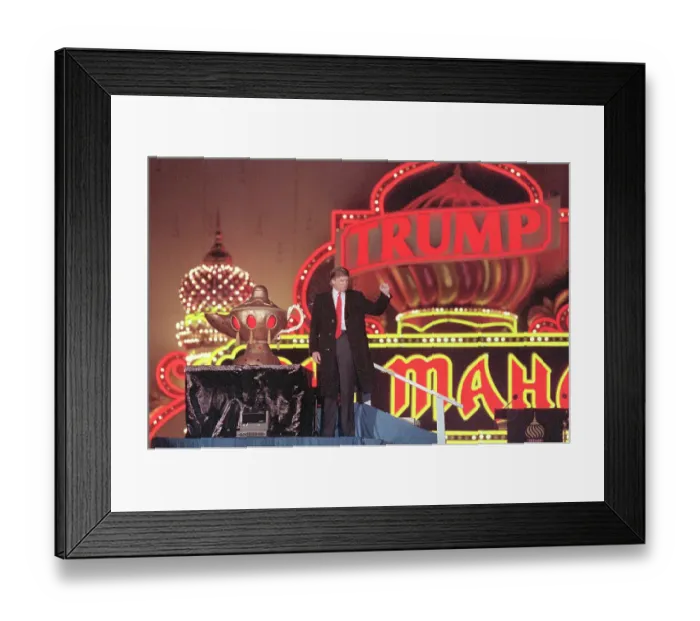 Framed Print : Donald Trump at the Grand Opening of Taj Mahal Framed Print : Donald Trump at the Grand Opening of Taj Mahal