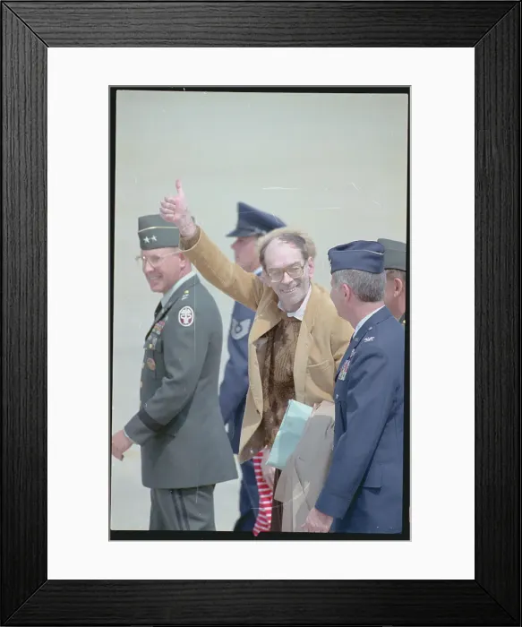 Framed Print : Robert Pohill Giving Thumbs Up Sign Framed Print : Robert Pohill Giving Thumbs Up Sign