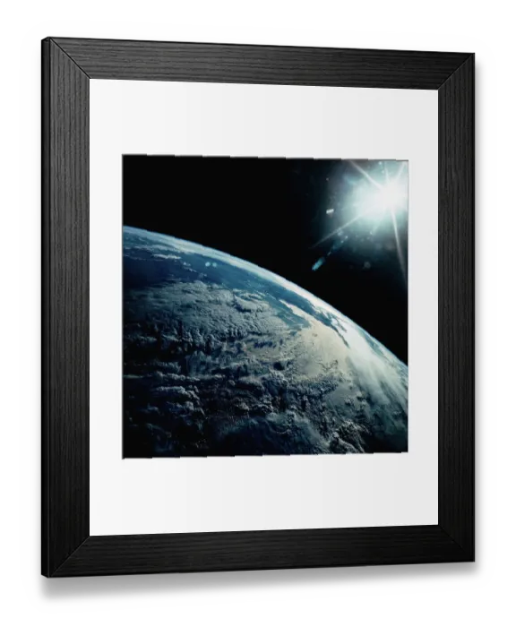 Framed Print : Earth Seen from Space Shuttle Discovery
