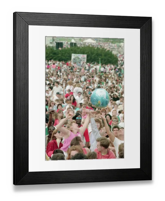 Framed Print : A Crowd Gathered for Earth Day Celebrations Framed Print : A Crowd Gathered for Earth Day Celebrations