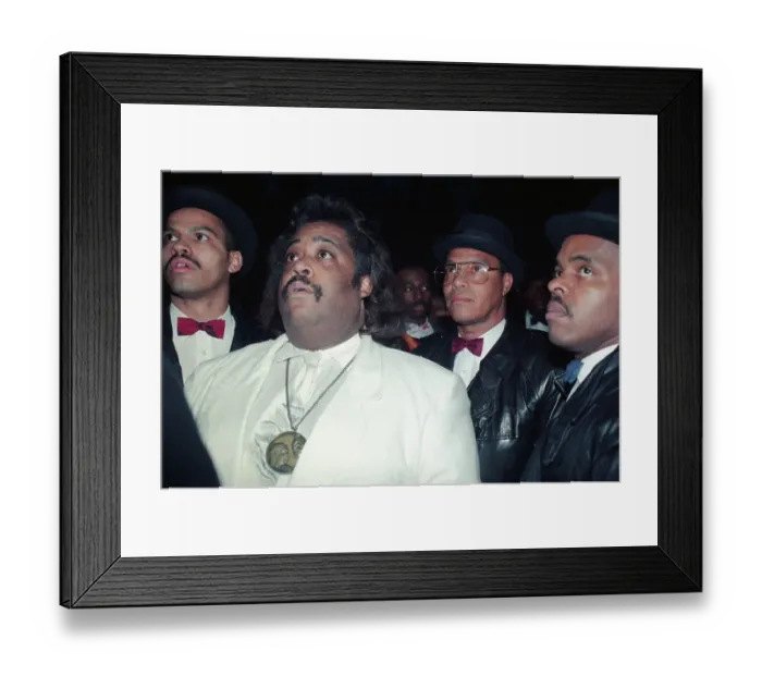 Framed Print : Al Sharpton and Louis Farrakhan Entering Church Framed Print : Al Sharpton and Louis Farrakhan Entering Church