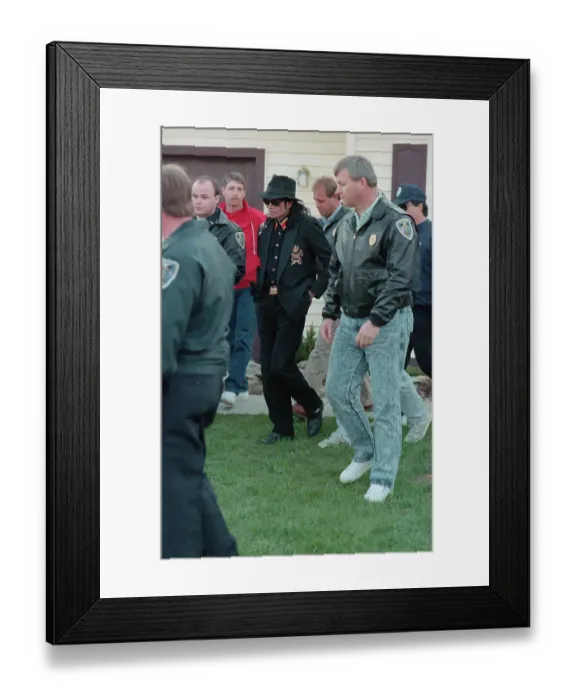 Framed Print : Michael Jackson Leaving Ryan White's House Framed Print : Michael Jackson Leaving Ryan White's House