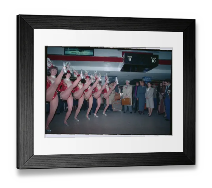 Framed Print : Rockettes Welcoming Site Selection Committee Framed Print : Rockettes Welcoming Site Selection Committee