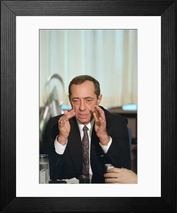Framed Print : Governor Mario Cuomo Addressing Media Framed Print : Governor Mario Cuomo Addressing Media