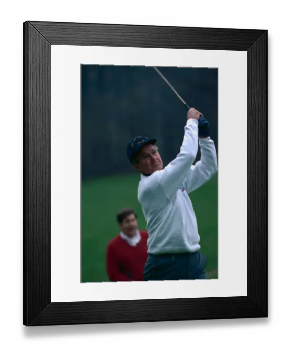 Framed Print : President George Bush Playing Golf