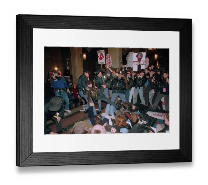 Framed Print : AIDS Demonstration at New York Capitol Framed Print : AIDS Demonstration at New York Capitol