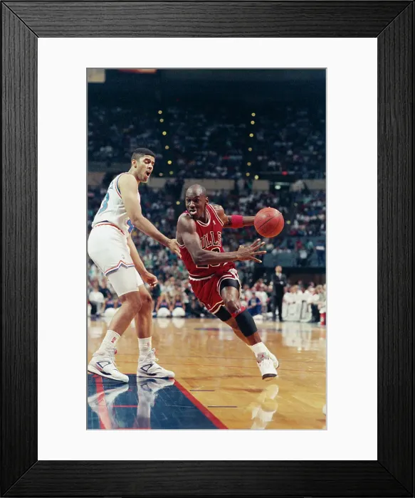 Framed Print : Michael Jordan Speeding Past Brian Daugherty Framed Print : Michael Jordan Speeding Past Brian Daugherty
