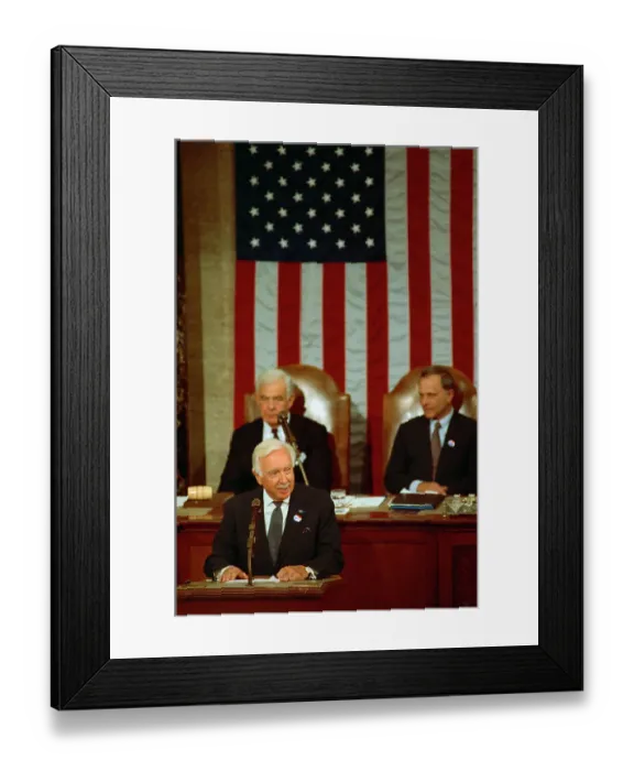 Framed Print : Walter Cronkite Addressing Congress Framed Print : Walter Cronkite Addressing Congress