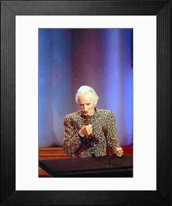 Framed Print : Jessica Tandy Holding Oscar Award in Disbelief Framed Print : Jessica Tandy Holding Oscar Award in Disbelief