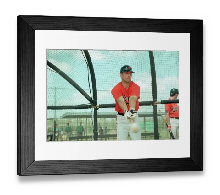 Framed Print : Cal Ripkin In Batting Cage Framed Print : Cal Ripkin In Batting Cage