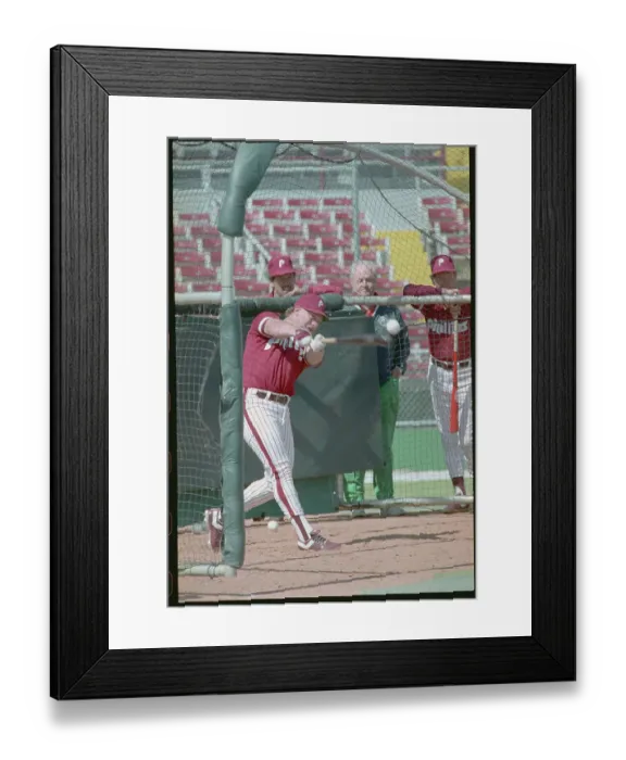 Framed Print : Lenny Dykstra Batting Framed Print : Lenny Dykstra Batting