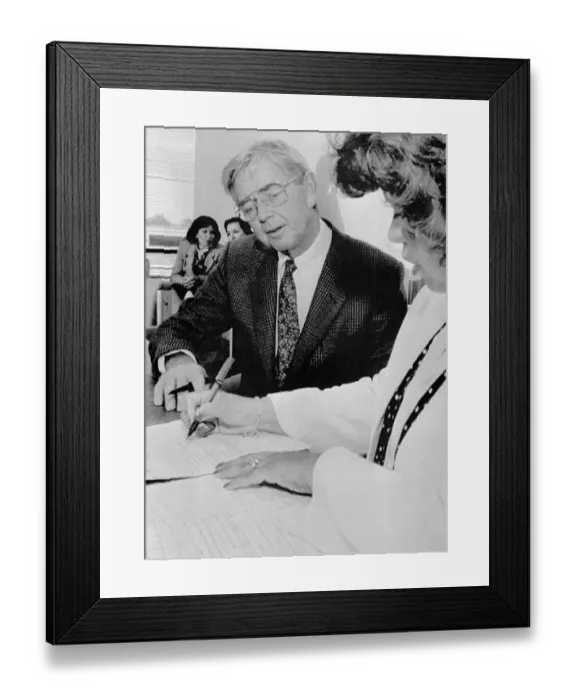 Framed Print : Portrait of Ralph Waite Framed Print : Portrait of Ralph Waite