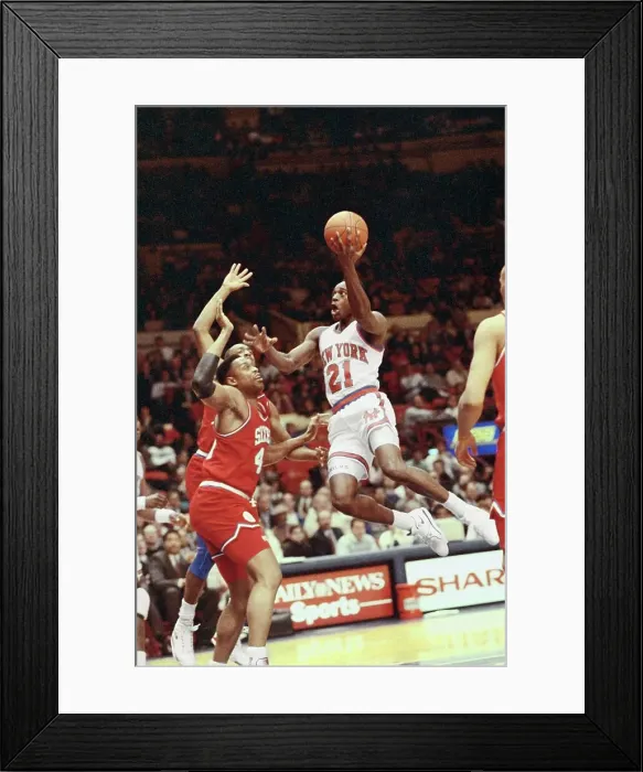 Framed Print : Gerald Wilkins Shooting the Ball