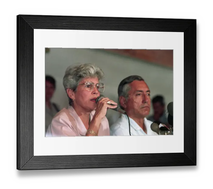 Framed Print : President Elect Violeta Chamorro Framed Print : President Elect Violeta Chamorro