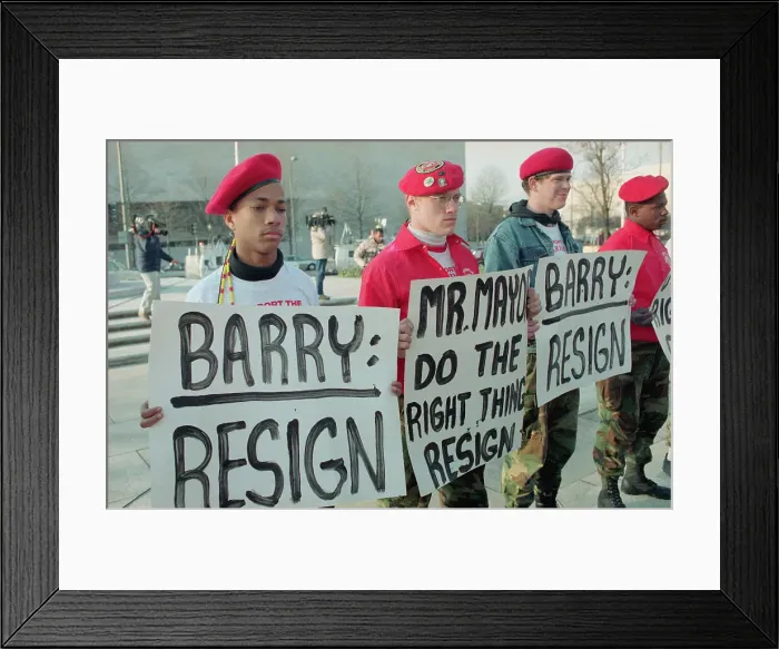 Framed Print : Guardian Angels Picketing with Signs Framed Print : Guardian Angels Picketing with Signs