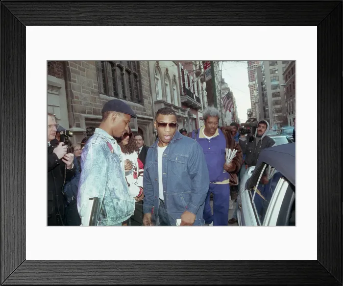 Framed Print : Mike Tyson and Don King Walk Through Crowd Framed Print : Mike Tyson and Don King Walk Through Crowd