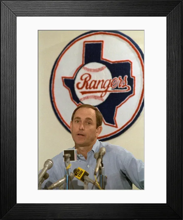 Framed Print : Nolan Ryan Making Announcement Framed Print : Nolan Ryan Making Announcement