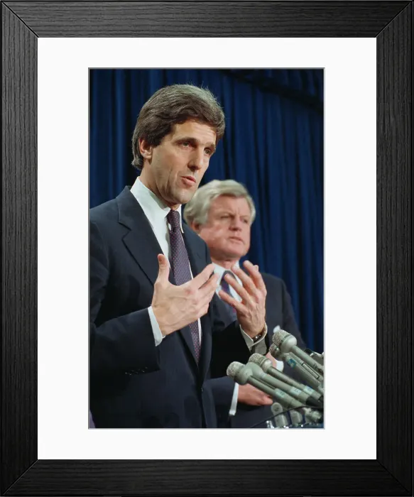 Framed Print : John Kerry and Edward Kennedy Making Announcement Framed Print : John Kerry and Edward Kennedy Making Announcement