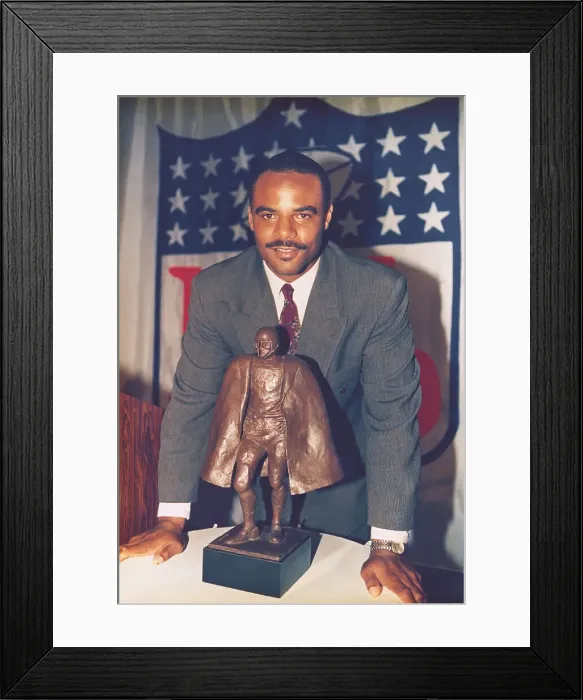 Framed Print : Warren Moon Posing with Trophy Framed Print : Warren Moon Posing with Trophy