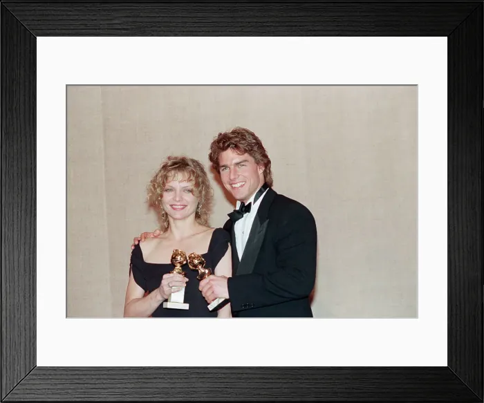 Framed Print : Tom Cruise and Michelle Pfeiffer with Trophies Framed Print : Tom Cruise and Michelle Pfeiffer with Trophies