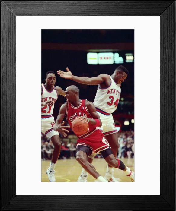 Framed Print : Michael Jordan Being Chased by the New York Knicks Framed Print : Michael Jordan Being Chased by the New York Knicks