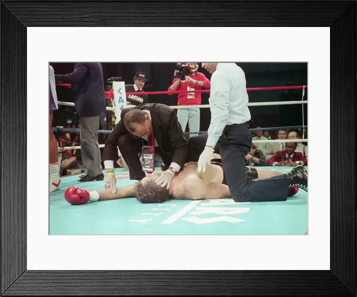 Framed Print : Doctor Checks Gerry Cooney Who Is Ko'D Framed Print : Doctor Checks Gerry Cooney Who Is Ko'D