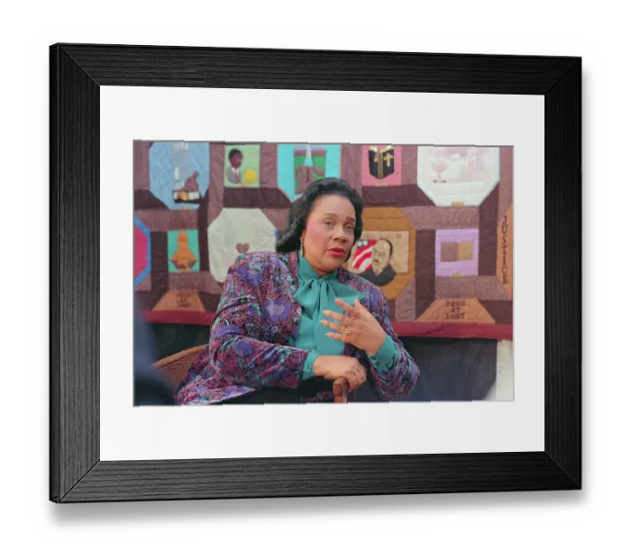 Framed Print : Coretta Scott King Discussing Center Framed Print : Coretta Scott King Discussing Center
