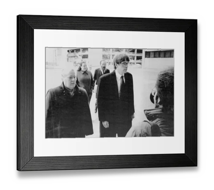 Framed Print : Robert T. Morris Strolling to Courthouse Framed Print : Robert T. Morris Strolling to Courthouse