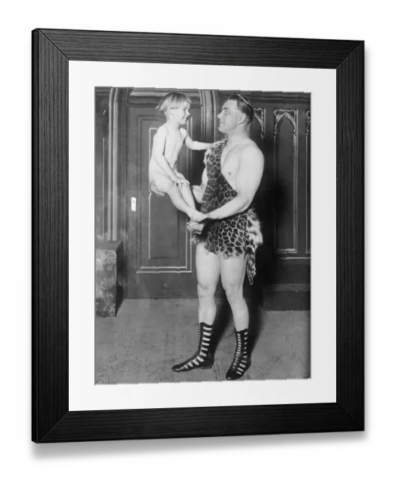 Framed Print : modern Superman Training His Son